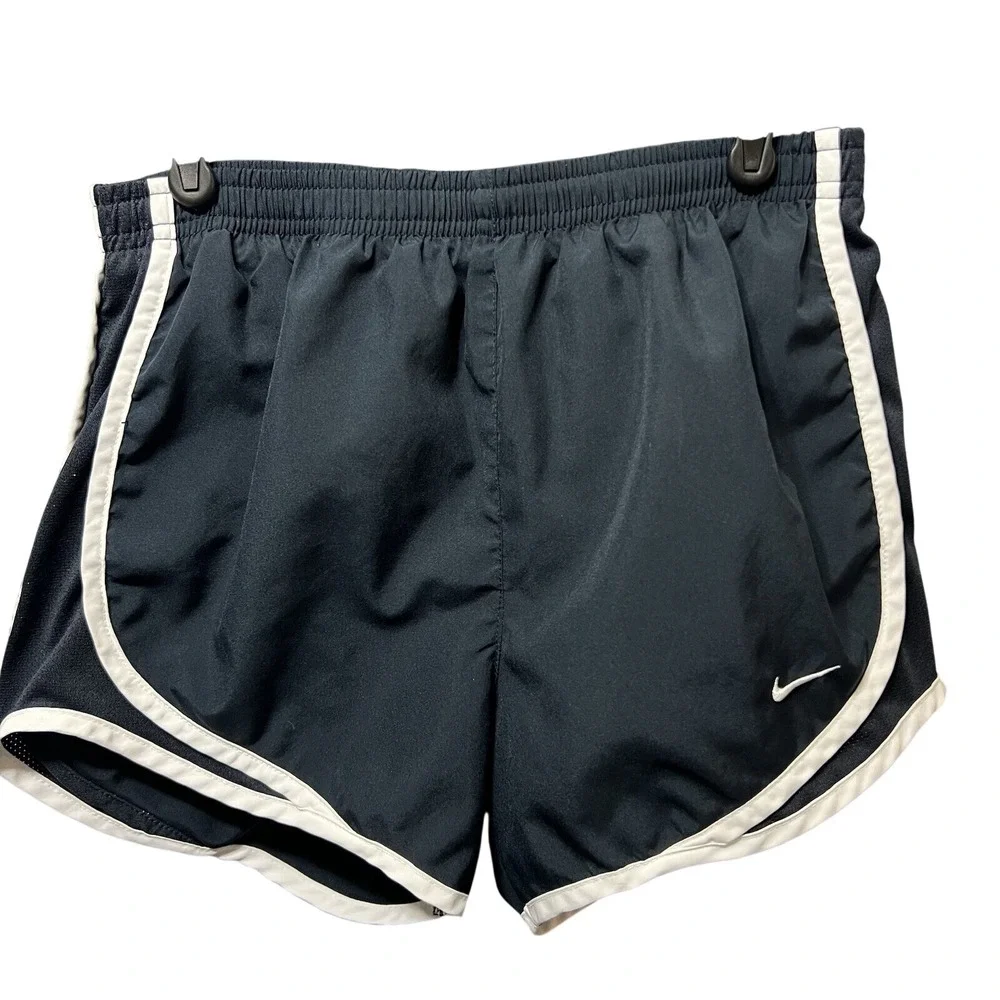 Nike Running Shorts Womens‎ XS Dri Fit Lined Black Drawstring Pocket